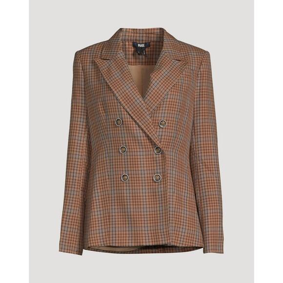 NEW PAIGE $598 Londyn Blazer + Avedon Trouser Bronze Dust Set - Picture 2 of 12